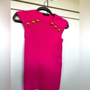 Pink Balmain ribbed top